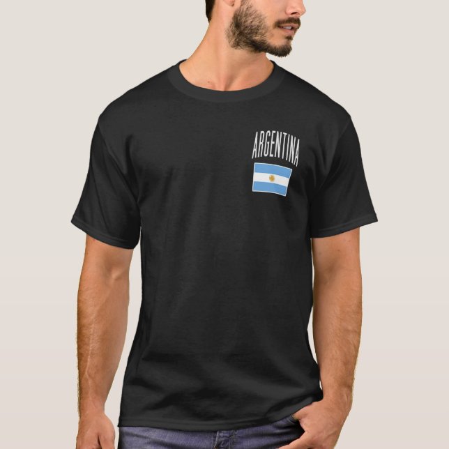 Argentinas Flagga Argentinas fotbollsspelare Fläkt T Shirt (Framsida)