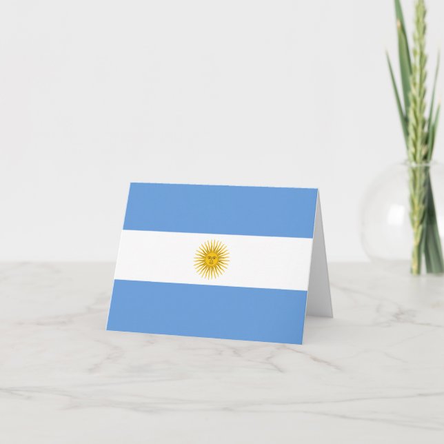 Argentinas flagga brevkort kort (Framsida)