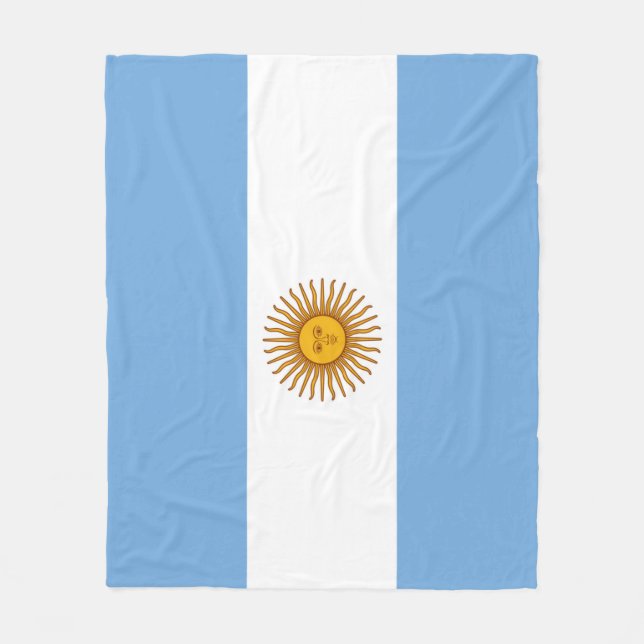 Argentinas flagga Flebit Blanket Fleecefilt (Framsidan)