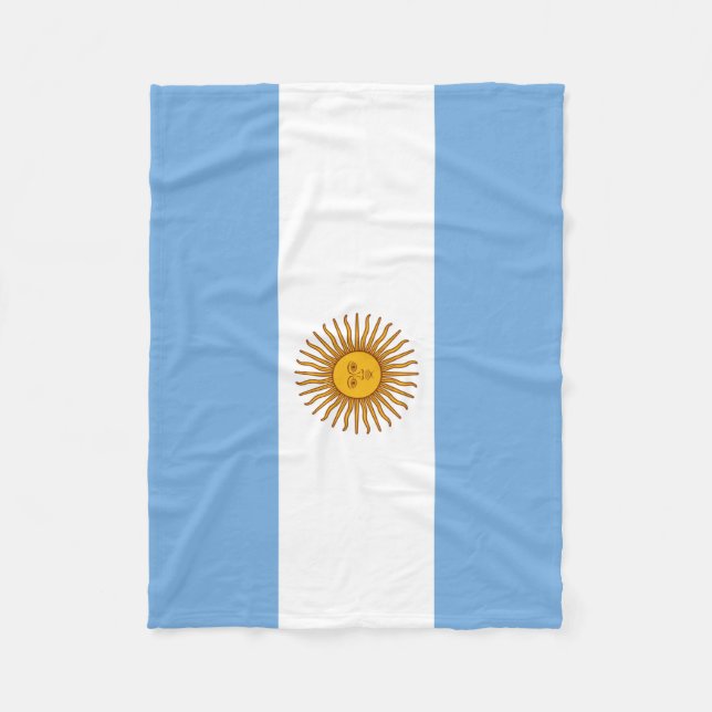 Argentinas flagga Flebit Blanket Fleecefilt (Framsidan)