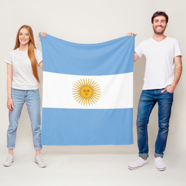 Argentinas flagga fleecefilt (På plats)