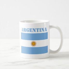 Argentinas Flagga Football Soccer Argentine Blue Kaffemugg