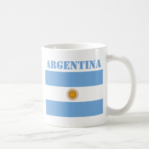 Argentinas Flagga Football Soccer Argentine Blue Kaffemugg