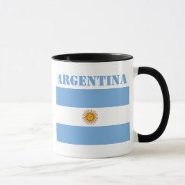 Argentinas Flagga Football Soccer Argentine Blue Mugg
