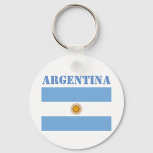 Argentinas Flagga Football Soccer Argentine Blue Nyckelring