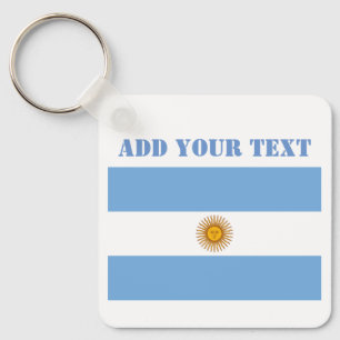 Argentinas Flagga Football Soccer Argentine Blue Nyckelring