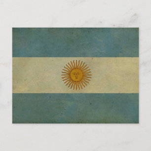 Argentinas flagga för åldras av Vintage Vykort