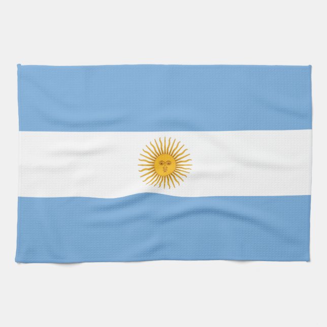 Argentinas flagga kökshandduk (Horisontell)