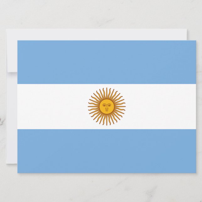Argentinas flagga kort (Framsida)