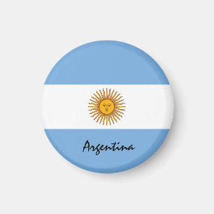 Argentinas flagga och Argentina - resor/sportfanta Magnet