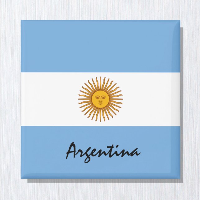 Argentinas flagga och argentinska helgdag/sportfan magnet (Skapare uppladdad)