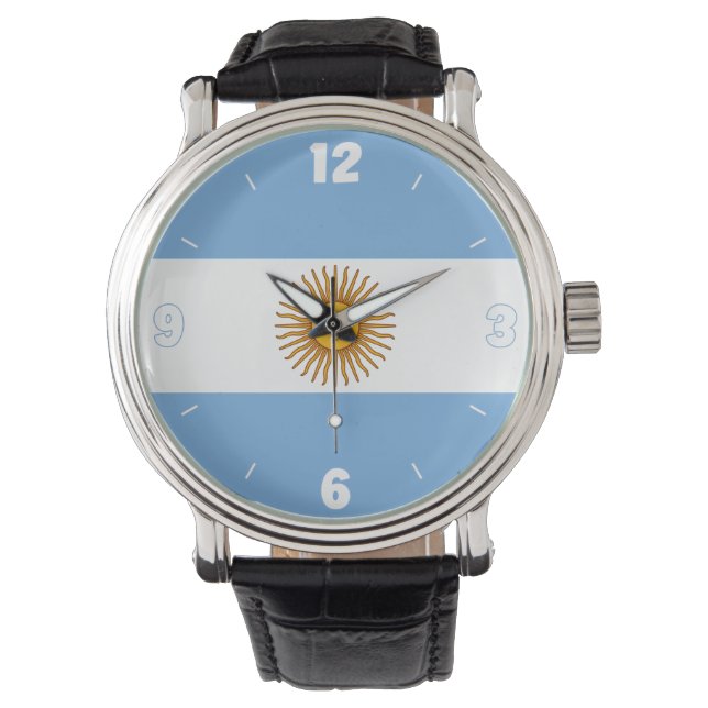 Argentinas Flagga Patriotic Armbandsur (Framsida)