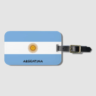 Argentinas Flagga Patriotic Bagagebricka