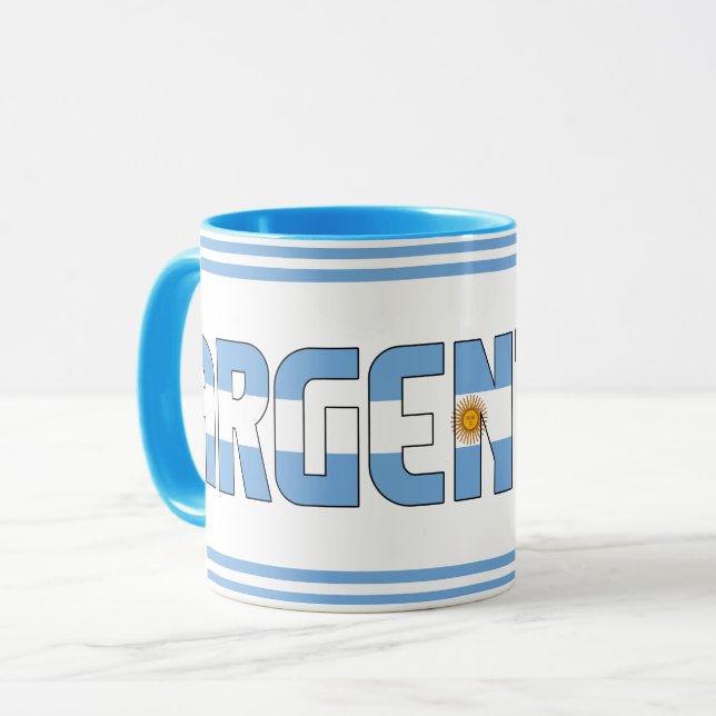 Argentinas Flagga Patriotic Coffee Mugg (Framsida vänster)