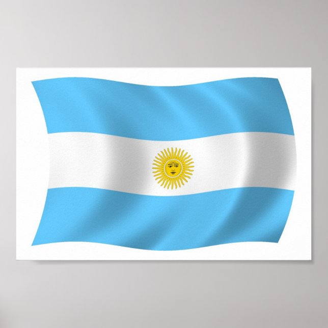 Argentinas Flagga Poster utskrift (Framsidan)