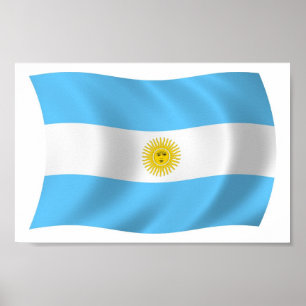 Argentinas flagga Postertryck Poster