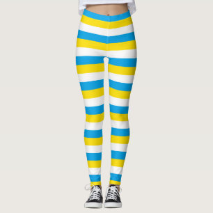 argentinas flagga ränder landsymbol blå vit y leggings