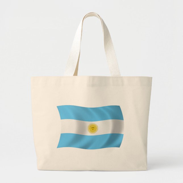 Argentinas flagga shoppingväska jumbo tygkasse (Framsidan)