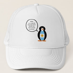 Argentinas Flagga Talking Penguin Personlig Keps