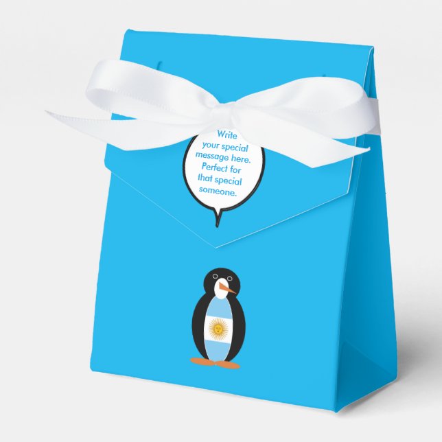 Argentinas Flagga Talking Penguin Personlig Presentaskar (Framsidan Sidan)