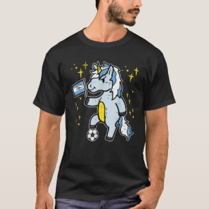 Argentinas Flagga Unicorn Football Women G Fläkt T Shirt