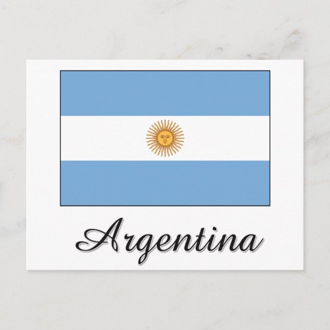 Argentinas Flagga Vykort (Framsida)