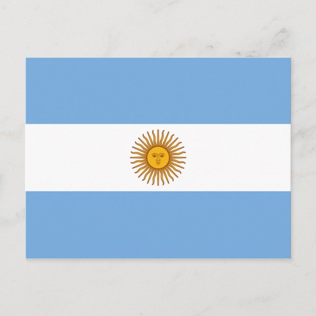 Argentinas Flagga Vykort (Framsida)