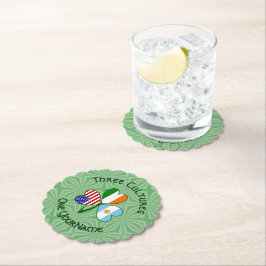 Argentinas Flaggor Shamrock Ditt namn Underlägg Papper