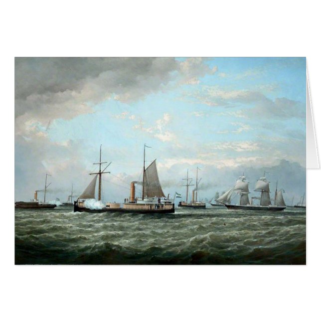 Argentinas flottfartyg 1874 hälsningskort (Framsidan Horizontal)