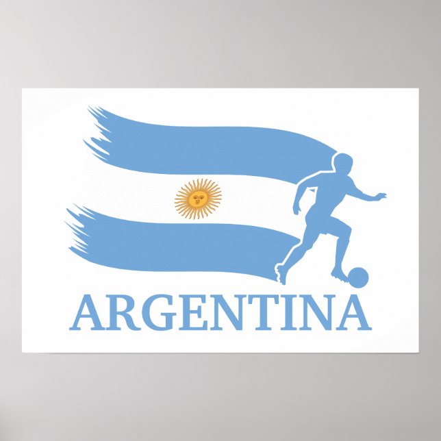 Argentinas fotboll, Flagga Poster (Framsidan)
