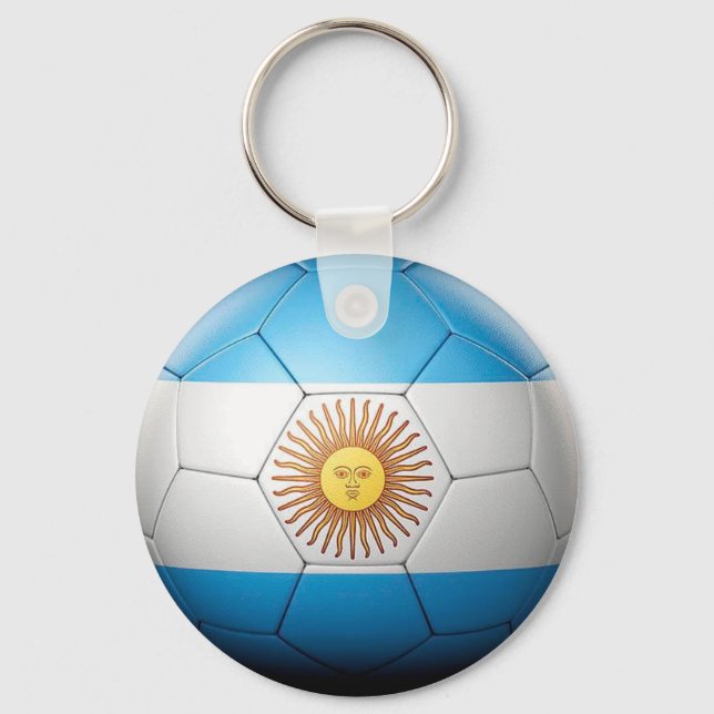 Argentinas fotbolls-ball nyckelring (Framsida)