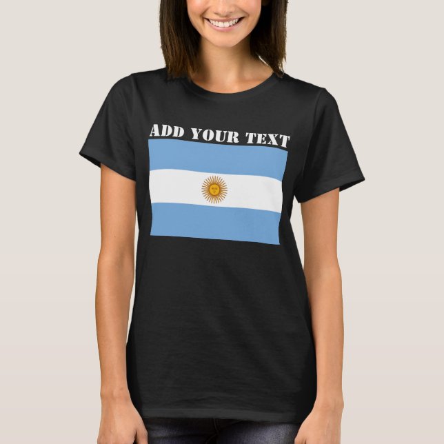 Argentinas fotbolls-EM i Flagga T Shirt (Framsida)