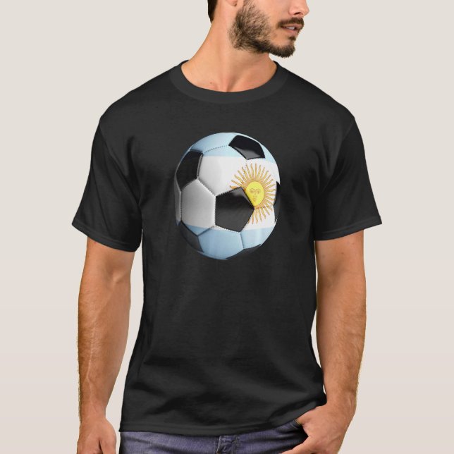 Argentinas fotbolls-fotbollsbuss t shirt (Framsida)