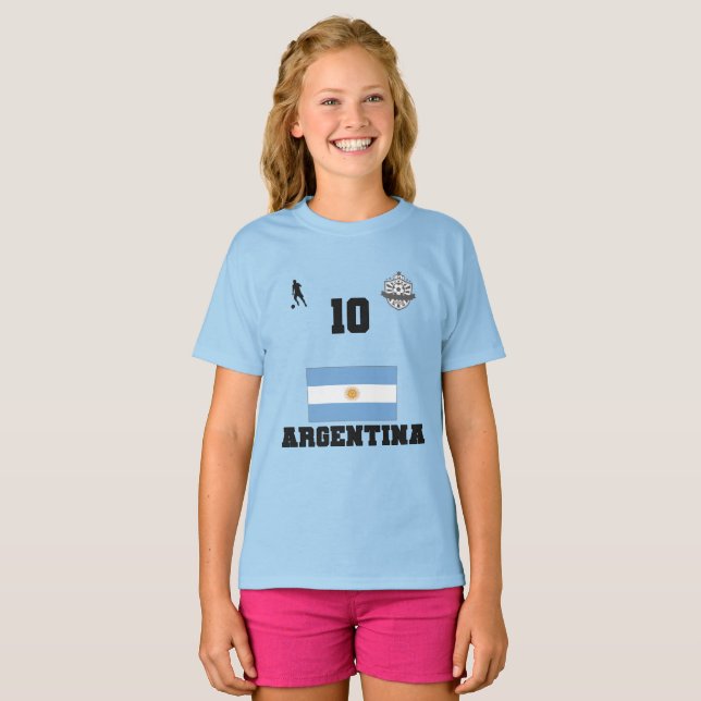 Argentinas fotbollsgrupp Kids T-Shirt (Hel framsida)