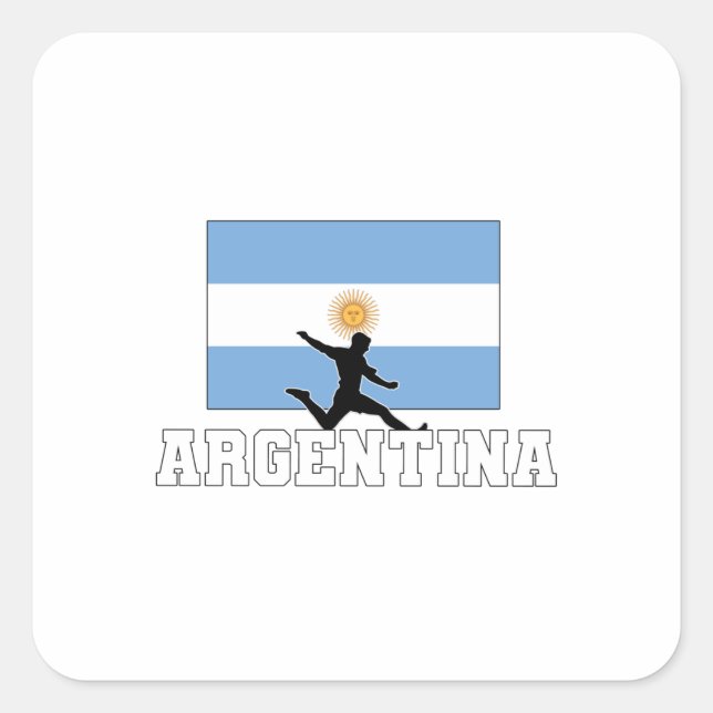 Argentinas fotbollslag fyrkantigt klistermärke (Framsida)