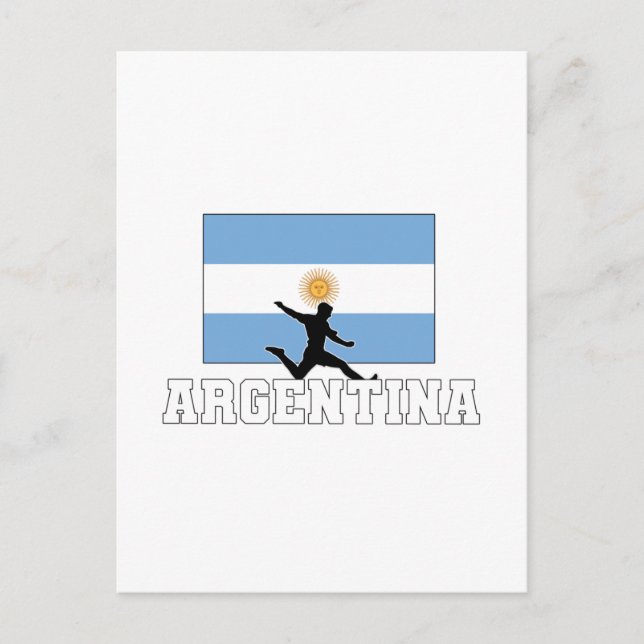 Argentinas fotbollslag inbjudan vykort (Framsida)