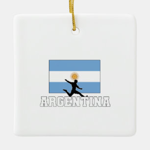 Argentinas fotbollslag julgransprydnad keramik