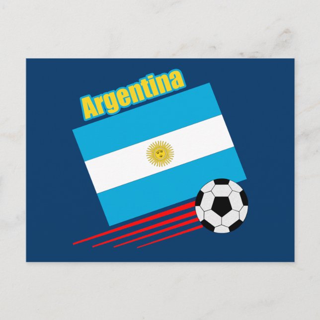Argentinas fotbollslag vykort (Framsida)
