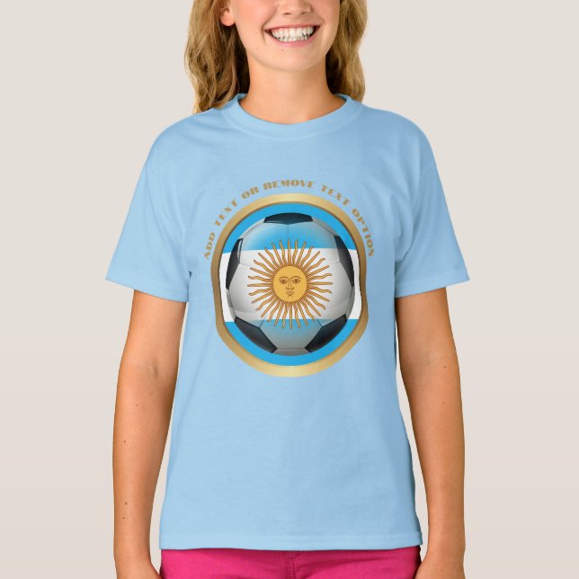 Argentinas fotbollsportar t shirt (Framsida)