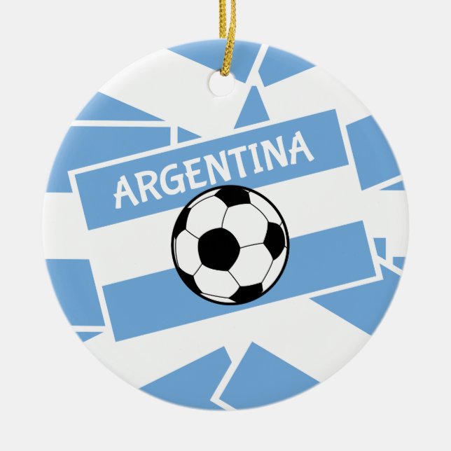 Argentinas fotbollsspelare, Flagga Julgransprydnad Keramik (Framsidan)