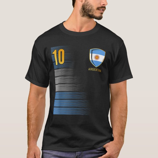 Argentinas fotbollsspelare Fläkt Jersey Argentinas T Shirt (Framsida)