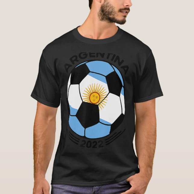 Argentinas fotbollsspelare i Flagga T Shirt (Framsida)
