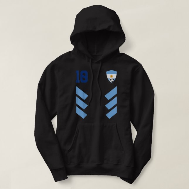 Argentinas fotbollsspelare Jersey Argenti Hoodie (Design framsida)