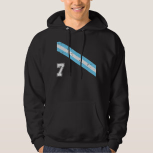 Argentinas fotbollsspelare nummer 7 hoodie