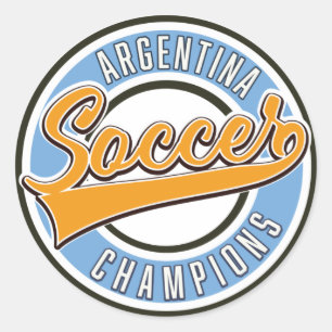 Argentinas fotvårdsmästare runt klistermärke