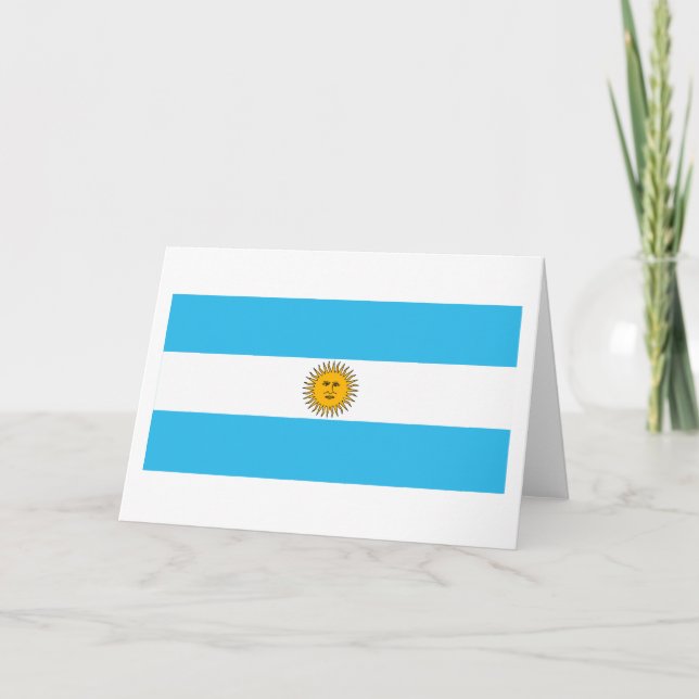 Argentinas hälsningskort för Flagga Kort (Framsida)