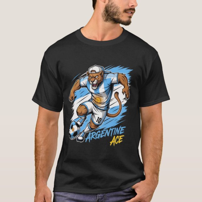 Argentinas häst - Fotboll - fotbollsstjärnan - Arg T Shirt (Framsida)