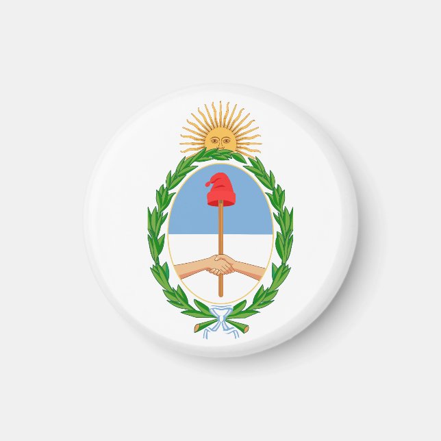 Argentinas landscoat of arms symbol emblem flagga magnet (Framsidan)