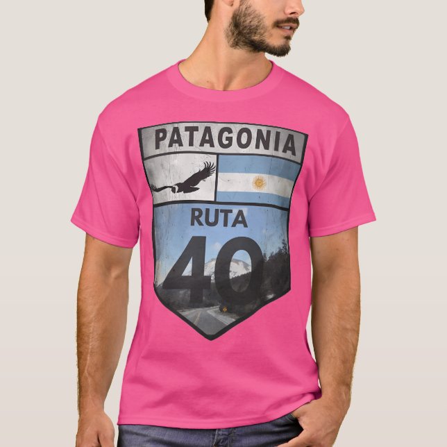 Argentinas Mythical Route-skylt. T Shirt (Framsida)