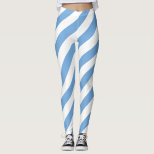 Argentinas nationella Flagga Färg diagonal strimla Leggings
